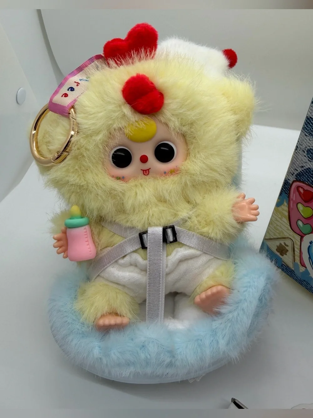 Baby Three Vehicle Mount Baby Confirmed Yellow Chicken with Blue Car Seat